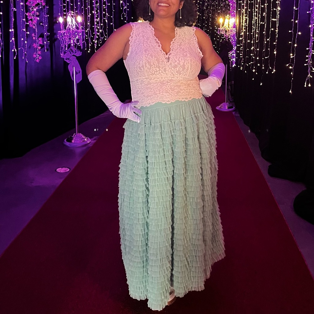 Boden Rachael Layered Tulle Skirt in Soft Green - Picture 6 of 6